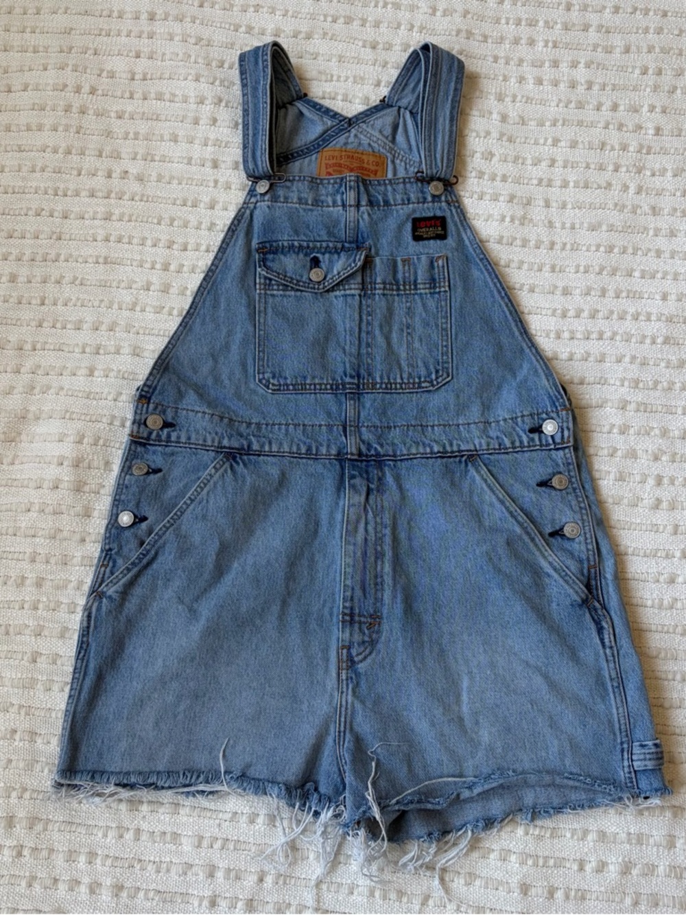 Levi Strauss Denim Vintage Style Cutoff Overalls Size Medium